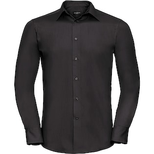 Russell Men´s Long Sleeve Fitted Polycotton Shirt 924M - black