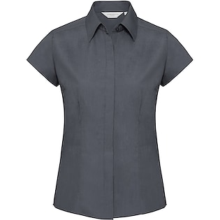 Russell Ladies´ Cap Sleeve Fitted Polycotton Shirt 925F - convoy grey