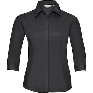 Russell Ladies´ 3/4 Sleeve Fitted Polycotton Shirt 926F - black