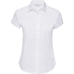 Russell Ladies´ Short Sleeve Fitted Stretch Shirt 947F - white
