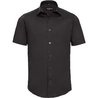 Russell Men´s Short Sleeve Fitted Stretch Shirt 947M - black
