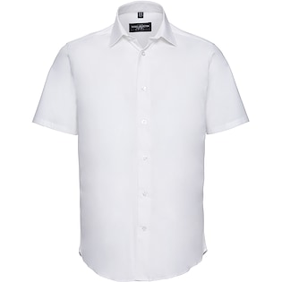 Russell Men´s Short Sleeve Fitted Stretch Shirt 947M - white