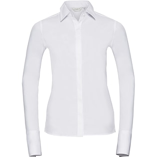 Russell Ladies´s Long Sleeve Fitted Stretch Shirt 960F - white