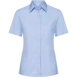 Russell Ladies´ Short Sleeve Fitted Stretch Shirt 961F - bright sky