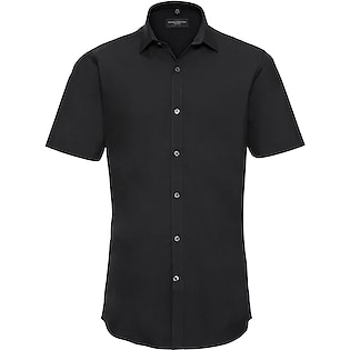 Russell Men´s Short Sleeve Fitted Stretch Shirt 961M - black