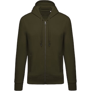 Kariban Men´s Organic Full Zip Hooded Sweatshirt - moss green