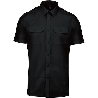 Kariban Men´s Short-Sleeved Pilot Shirt - black