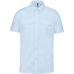 Kariban Men´s Short-Sleeved Pilot Shirt - sky