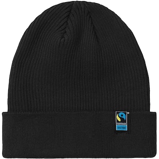 Neutral Mixed Knit Beanie - black