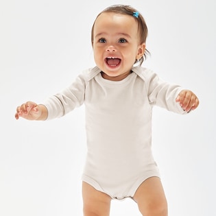 Babybugz Organic Baby Long Sleeve Bodysuit - organic natural