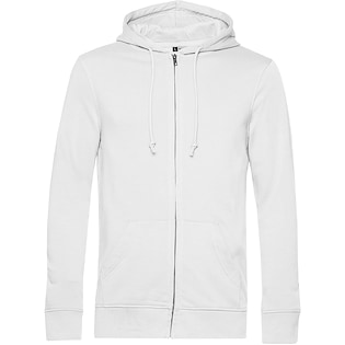 B&C Organic Zipped Hood - white