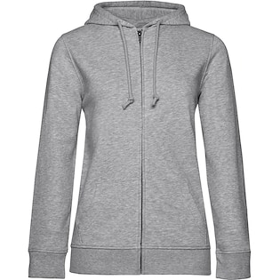 B&C Organic Zipped Hood Women - heather grey