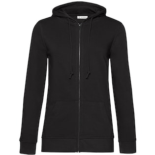 B&C Organic Zipped Hood Women - pure black