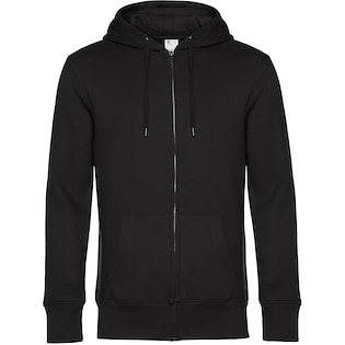 B&C King Zipped Hood - pure black