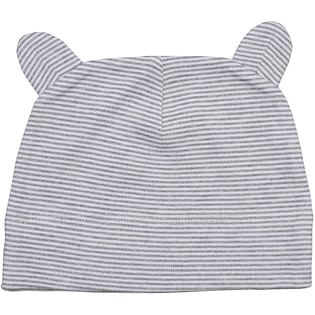 Babybugz Little Hat With Ears - white/ heather grey melange