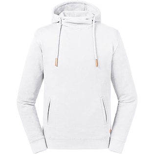 Russell Pure Organic High Collar Hooded Sweat 209M - white