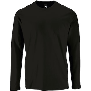 SOL's Imperial Men's Long Sleeve T-shirt - deep black