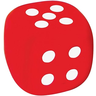 Stressball Dice without 1 - rot