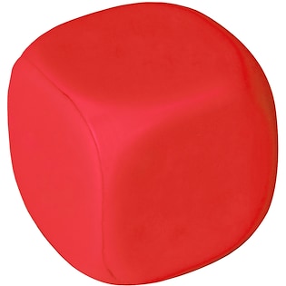 Pallina antistress Dice without dots - rosso