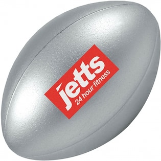 Balle anti-stress Rugby Ball - silver
