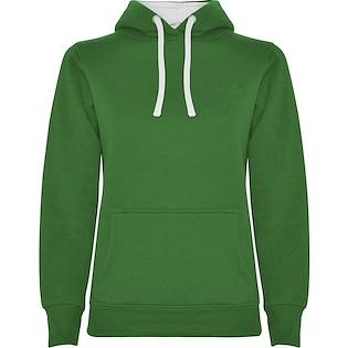 Roly Urban Women´s Hoodie - kelly green/ white