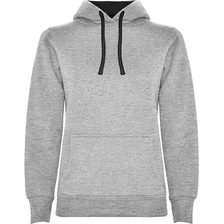 Roly Urban Women´s Hoodie - marl grey/ solid black