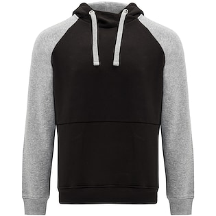 Roly Badet Unisex Hoodie - black/ heather grey