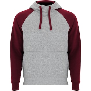 Roly Badet Unisex Hoodie - heather grey/ garnet