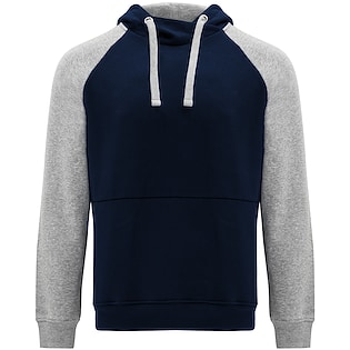 Roly Badet Unisex Hoodie - navy blue/ heather grey