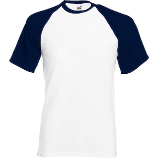 Fruit of the Loom Baseball - white/ deep navy