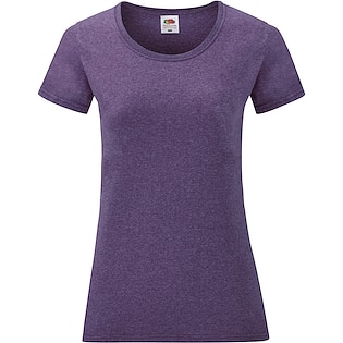 Fruit of the Loom Lady-fit Valueweight T - heather purple