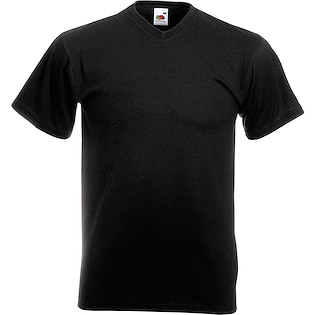 Fruit of the Loom Valueweight T V-Neck Men - black