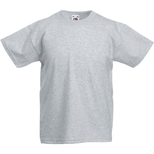 grå Fruit of the Loom Valueweight T Kids - heather grey