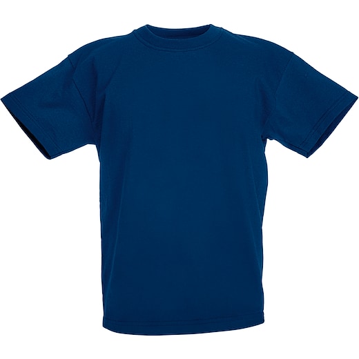 bleu Fruit of the Loom Valueweight T Kids - navy
