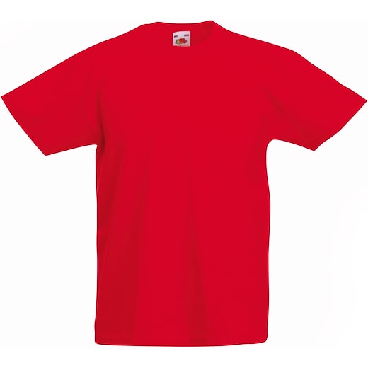 rosso Fruit of the Loom Valueweight T Kids - red