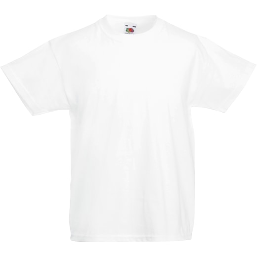 blanco Fruit of the Loom Valueweight T Kids - blanco