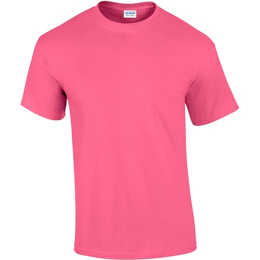 pinkki Gildan Ultra Cotton - safety pink