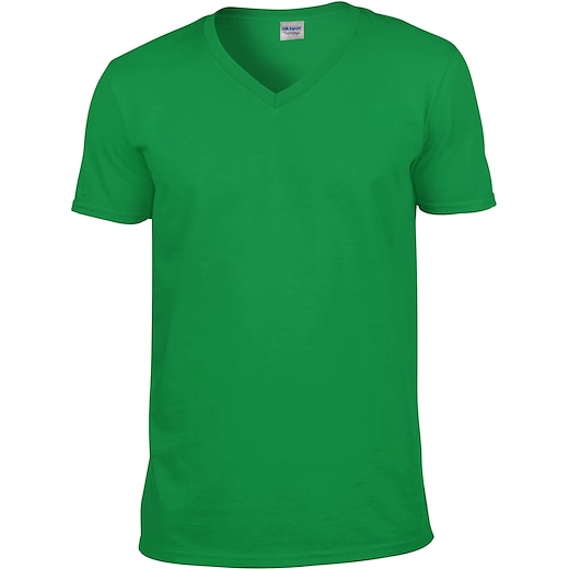 grønn Gildan SoftStyle V-Neck Men - irish green