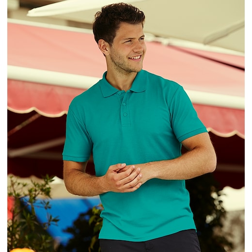 verde Fruit of the Loom 65/35 Polo - emerald