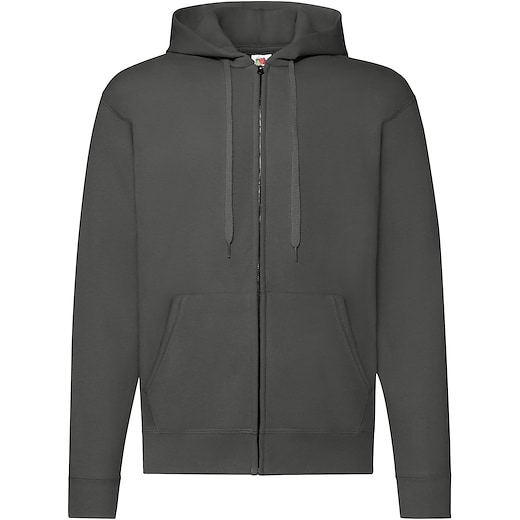 grå Fruit of the Loom Classic Hooded Sweat Jacket - light graphite
