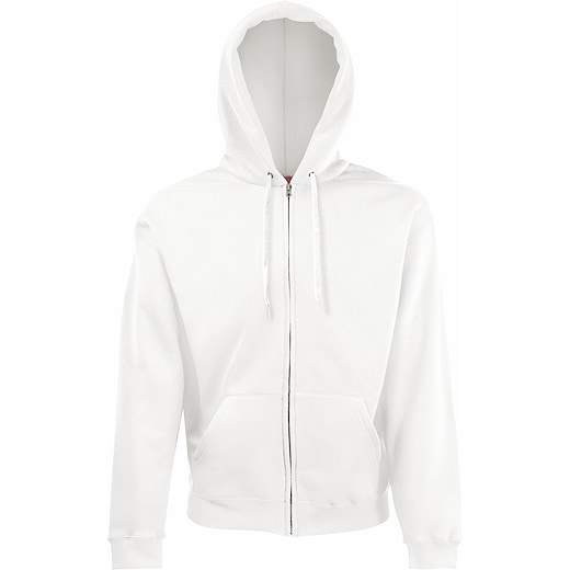 blanc Fruit of the Loom Classic Hooded Sweat Jacket - white