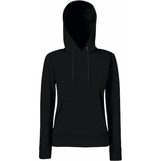 noir Fruit of the Loom Lady-Fit Classic Hooded Sweat - black