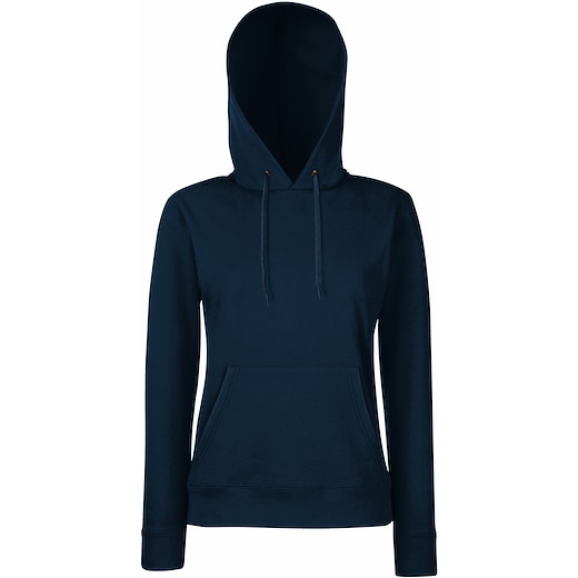 sininen Fruit of the Loom Lady-Fit Classic Hooded Sweat - deep navy