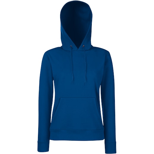 blu Fruit of the Loom Lady-Fit Classic Hooded Sweat - navy