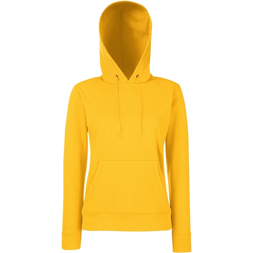 keltainen Fruit of the Loom Lady-Fit Classic Hooded Sweat - sunflower