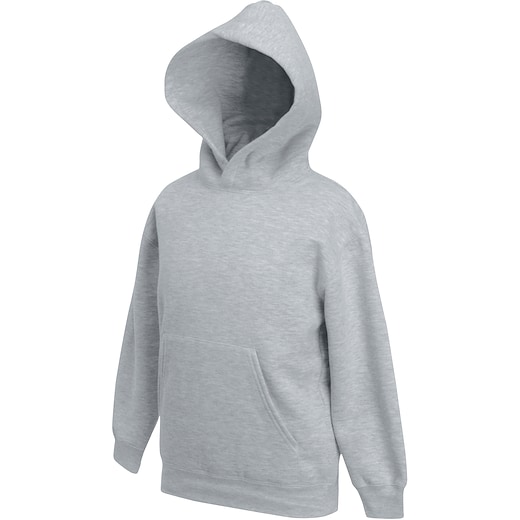 gris Fruit of the Loom Kids Classic Hooded Sweat - heather grey