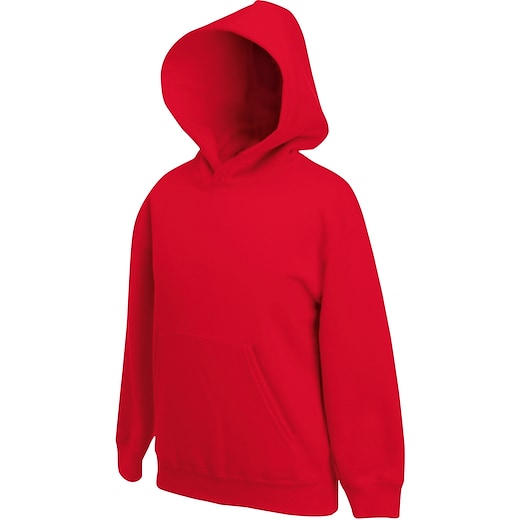 rosso Fruit of the Loom Kids Classic Hooded Sweat - red