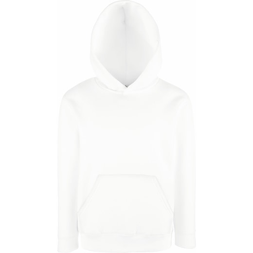 bianco Fruit of the Loom Kids Classic Hooded Sweat - white
