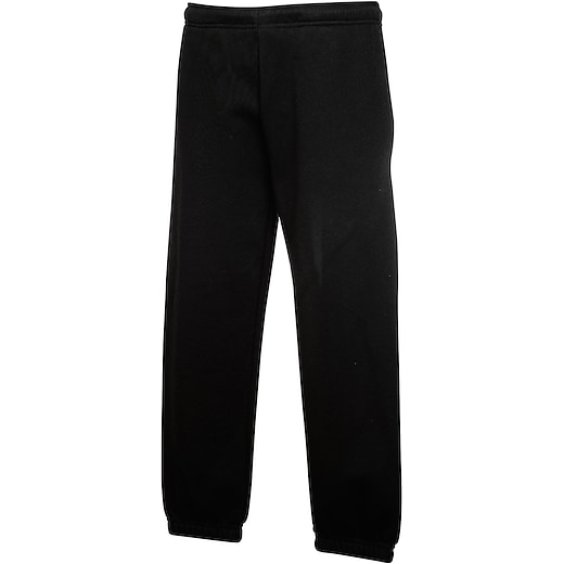 sort Fruit of the Loom Kids Premium Elasticated Cuff Jog Pants - black