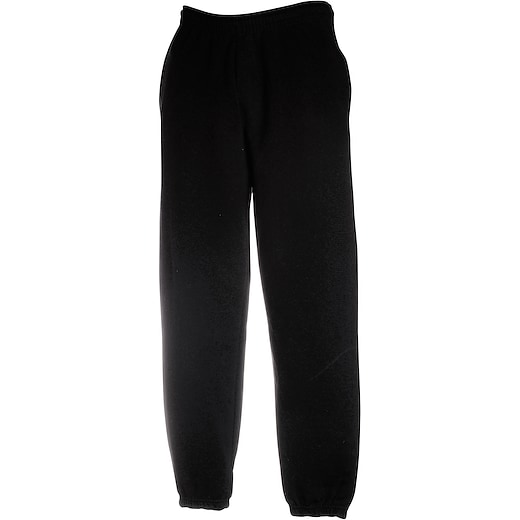 sort Fruit of the Loom Premium Elasticated Cuff Jog Pants - black